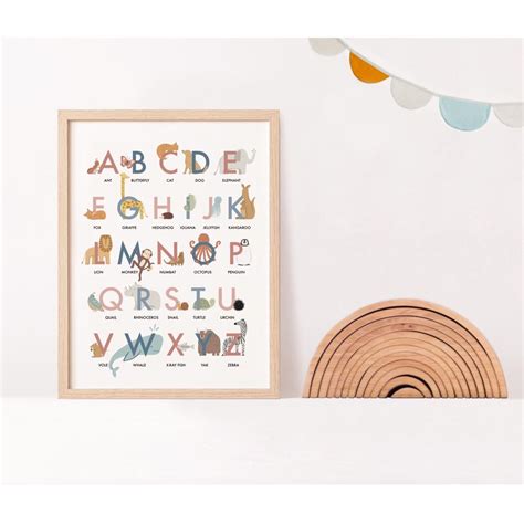 Animal Alphabet Poster Alphabet Print ABC Poster Alphabet - Etsy