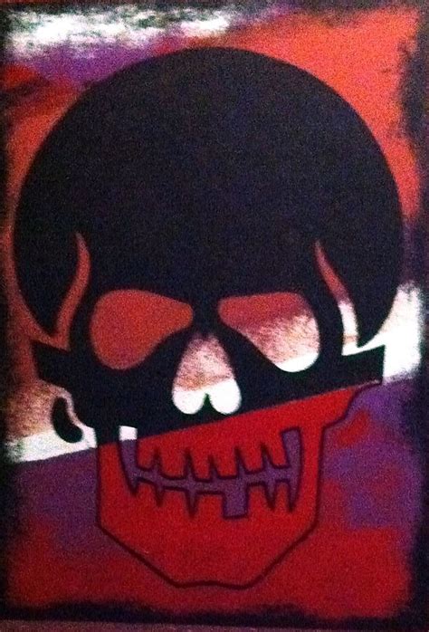 Blood Skull II Painting by Roxanne Green | Fine Art America