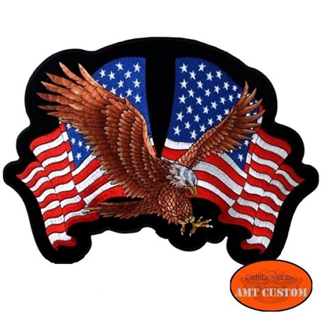 Eagle USA Flag biker Patch jacket vest - AMT CUSTOM Shop