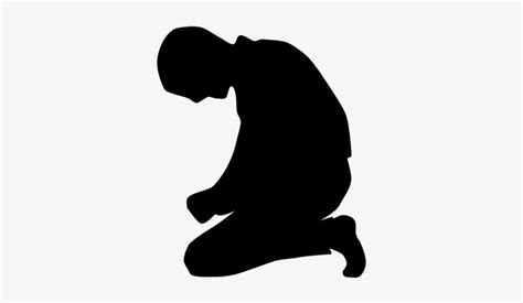 Prayer Silhouette Man - Silhouette Of Man Kneeling Transparent PNG - 400x400 - Free Download on ...