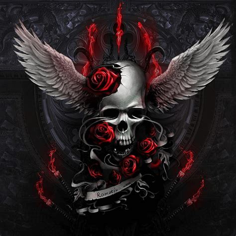 Skull and roses, HD wallpaper | Peakpx