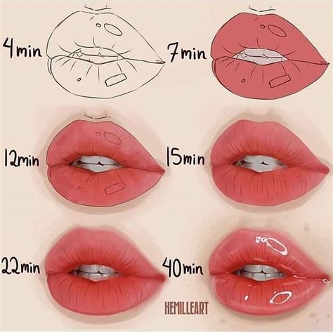 ART 2 EMOTION • on Instagram: “Digital lips step by step ! Credit to the amazing arrist ...