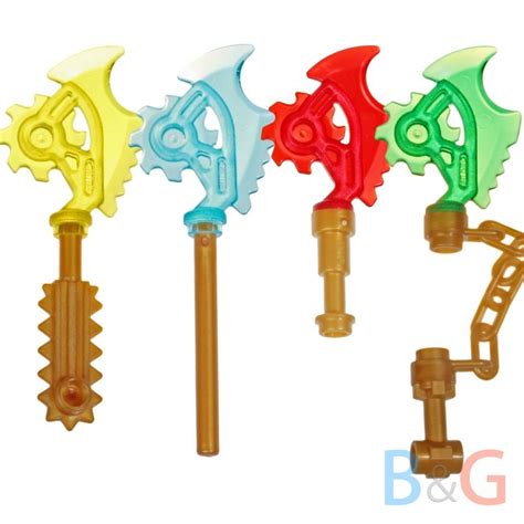 Lego NINJAGO Weapon 4 TECHNO BLADES Techno-Blade Bue Green Red Yellow Nindroid #LEGO Ninjago ...