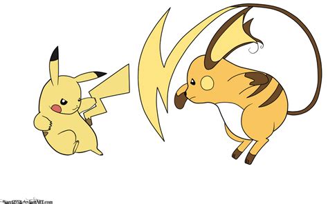 Pikachu Vs Raichu by Nightwind-Dragon on DeviantArt