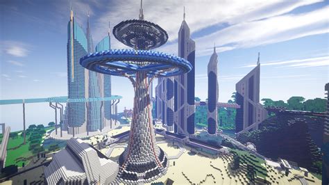 Futuristic city map minecraft - dearraf