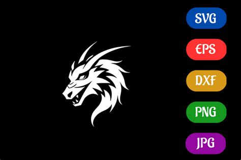 Dragon | Black and White Logo Vector Art Graphic by Creative Oasis · Creative Fabrica