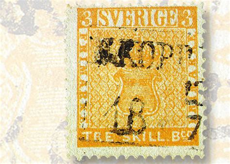 Treskilling Yellow stamp 1855