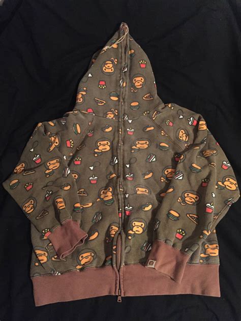 Bape Baby Milo Bape Full Zip Hoodie | Grailed