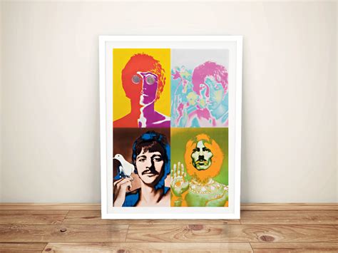 The Beatles Pop Art Canvas Print in Andy Warhol style