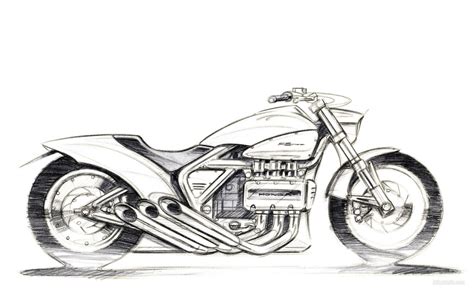 Wallpaper : drawing, illustration, motorcycle, artwork, Honda, sketches, chopper, cruiser ...