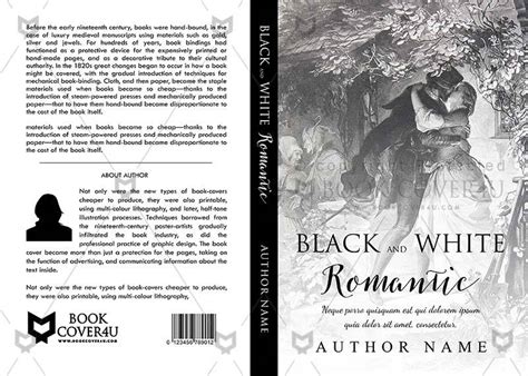 Romance Book cover Design - Black and White Romantic