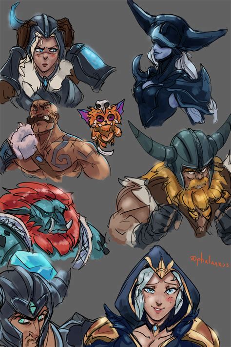 ArtStation - League of Legends face studies