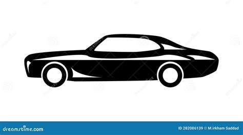 Side View Car Silhouette Icon. Stock Vector - Illustration of mascot, icon: 282086139