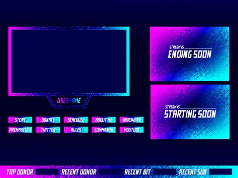 Neon Twitch Overlay | Free Download | Twitch streaming setup, Overlays, Free overlays