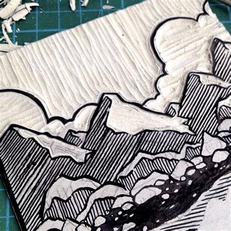 Image result for mountain linocut | Linocut prints, Linocut art, Woodcuts prints