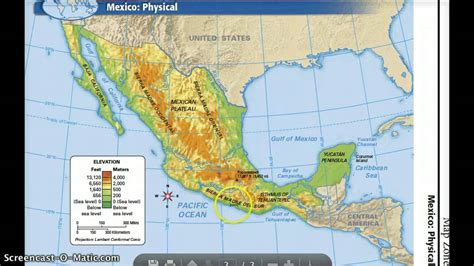 Physical Features Map Of Mexico - Topographic Map World