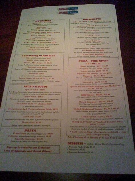 My Wine Cellar Menu, Menu for My Wine Cellar, Ahwatukee, Phoenix - Urbanspoon/Zomato