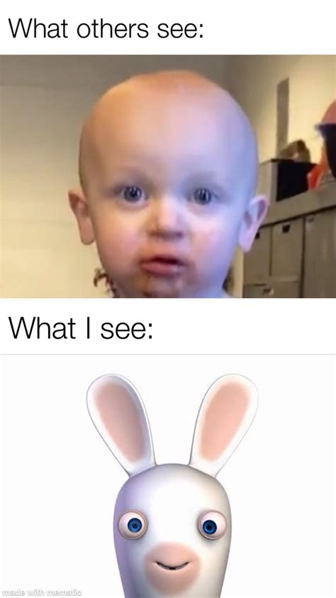 baby rabbid : r/memes