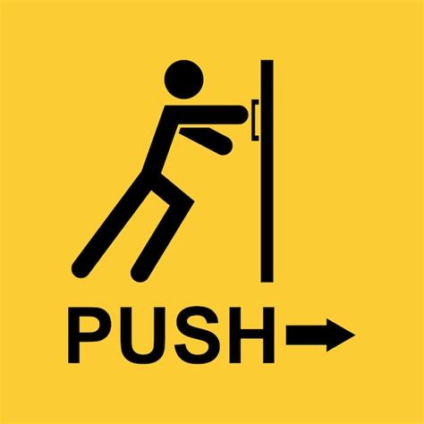 Push door sign Vectors & Illustrations for Free Download | Freepik