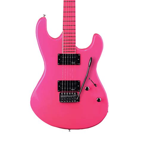 DISC Dean Custom Zone 2 HB Electric Guitar, Florescent Pink at Gear4music