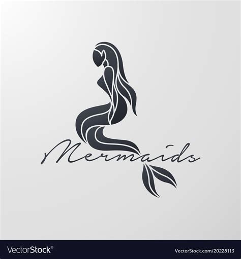 Mermaid logo icon design Royalty Free Vector Image