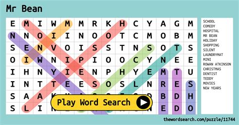 Mr Bean Word Search