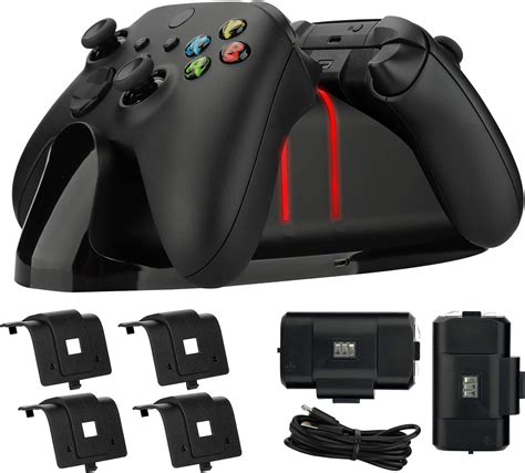 Amazon.com: Controller Charger for Xbox Series X S - Dual Controller Charger Kit Compatible with ...