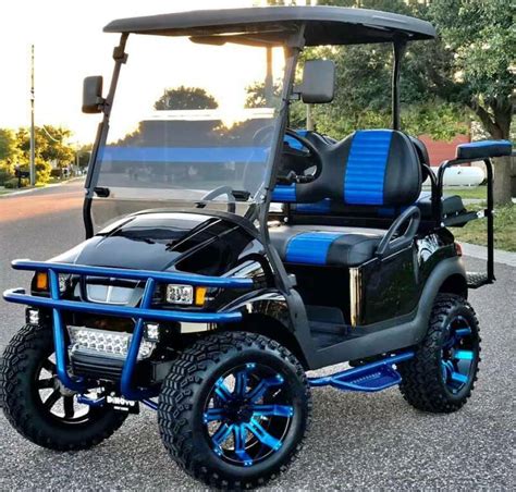 Golf Cart Club Car Electric Vehicle Custom Lifted Build Black Blue Precedent for sale from ...