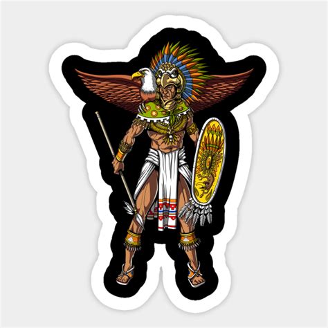 Aztec Eagle Warrior Native Mayan - Aztec Eagle Warrior - Sticker | TeePublic