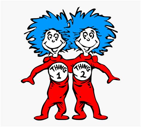 The Cat In The Hat Thing One Thing Two Grinch Child - Dr Seuss - Clip Art Library