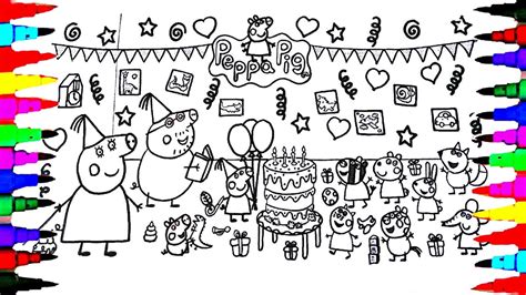 Peppa Pig Coloring Pages Birthday - Team Coloring