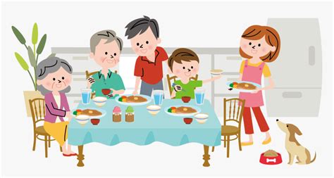 family having dinner clipart - Clip Art Library