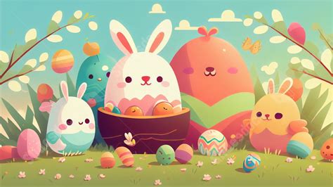 Easter Bunny Cute Style Powerpoint Background For Free Download ...