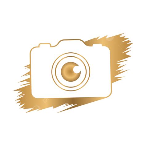 Golden Camera Brush Logo Design, Camera Brush Logo, Golden Camera Logo, Camera Logo PNG and ...