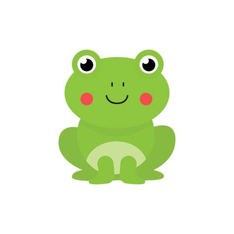 Vector illustration of cute frog isolated on white background. 5257336 ...