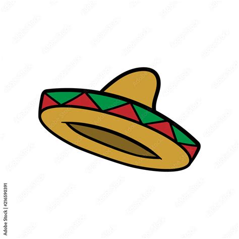 Cartoon Sombrero Hat Stock Vector | Adobe Stock