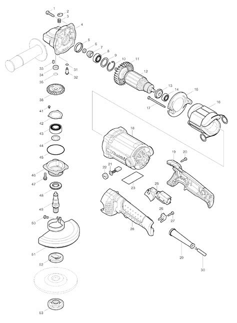 Makita GA5010 Parts List | Makita GA5010 Repair Parts | OEM Parts with Schematic Diagram