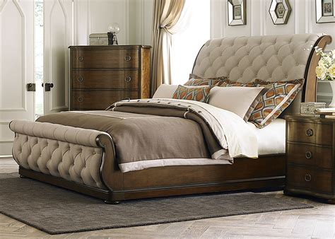 Cotswold Queen Upholstered Sleigh Bed from Liberty (545-BR-QSL) | Coleman Furniture