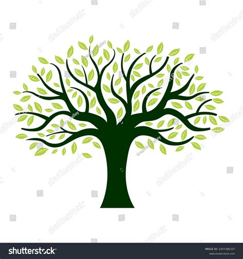 Green Tree Vector Illustration Logo Stock Vector (Royalty Free) 2207386337 | Shutterstock