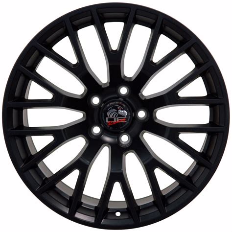 Satin Black Rims Fit Ford Mustang 18" Staggered SET