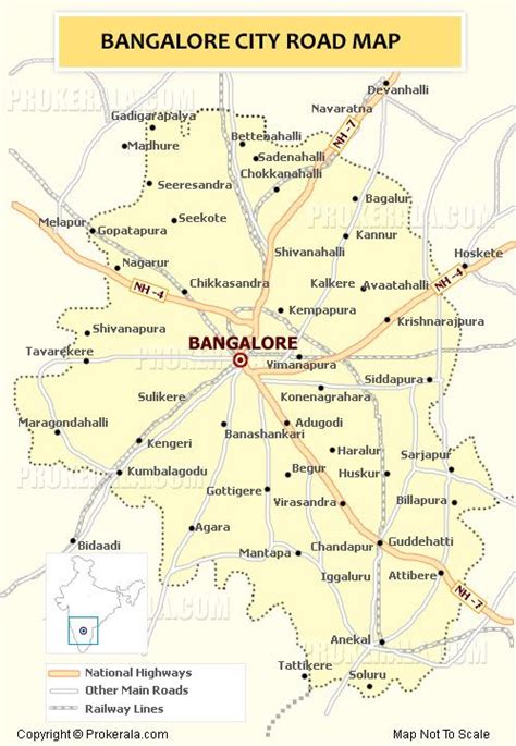 Bangalore North South East West Map