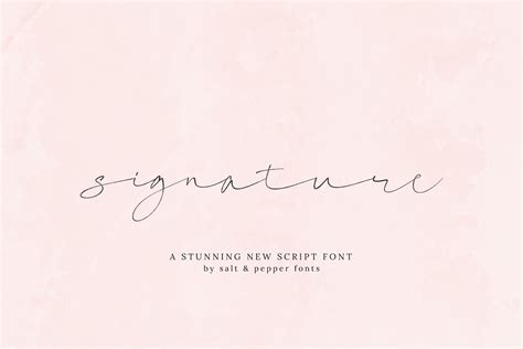 Signature Script Font (Cursive Fonts, Handwritten Fonts, Calligraphy) By Salt & Pepper Designs ...