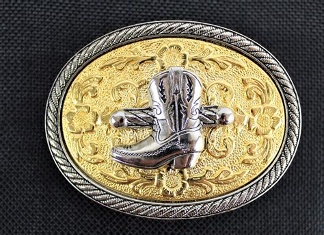 Vintage Western Belt Buckle, Cowboy Boot Belt Buckle