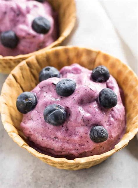 Healthy Blueberry Blender Ice Cream - The Salty Marshmallow