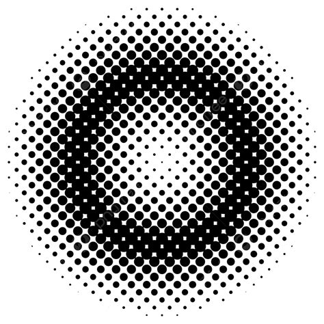 Black Halftone Dots Circle, Halftone, Halftone Circle, Pattern PNG and Vector with Transparent ...