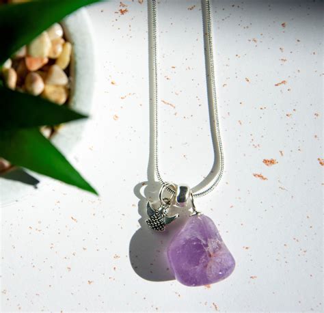 Pisces Gemstone Amethyst Stone Necklace Stone For | Etsy