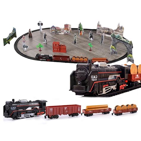 Classic Electric Train Toy Rails Train Model Railway Set Professional Vehicle Circuit Model ...