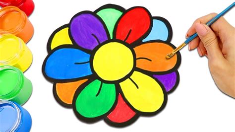 Easy Colorful Flower Drawing | Best Flower Site