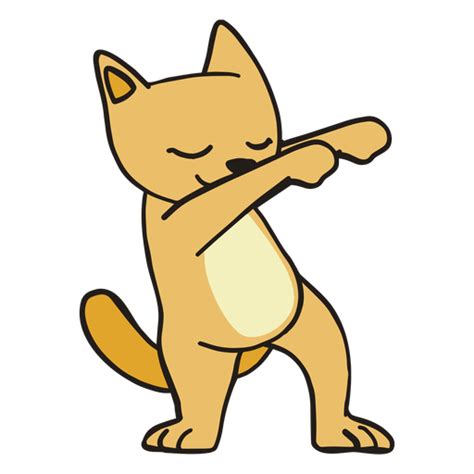 Cat Dance Dancing Flat Stroke PNG & SVG Design For T-Shirts