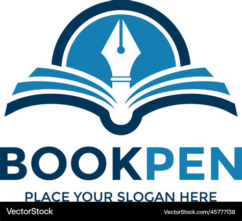 Book pen logo Royalty Free Vector Image - VectorStock